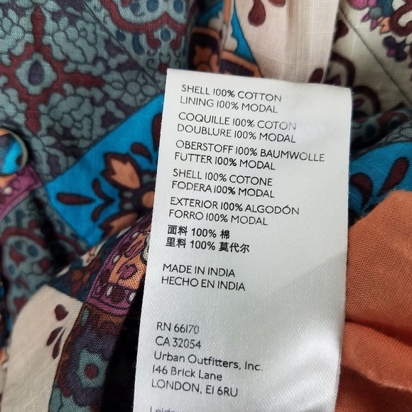 Anthropologie Ruffle Smocked Teired Button Front Cotton Midi Dress XS - Picture 13 of 15